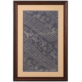 Pre-Columbian Style Geometric Textile Fragment