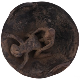 Moche-Style Figural Erotic Clay Pottery Vessel