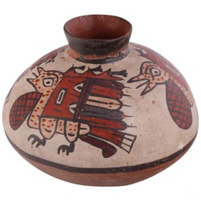 Nazca Style Clay Vessel w/ Mythological Bird Motif