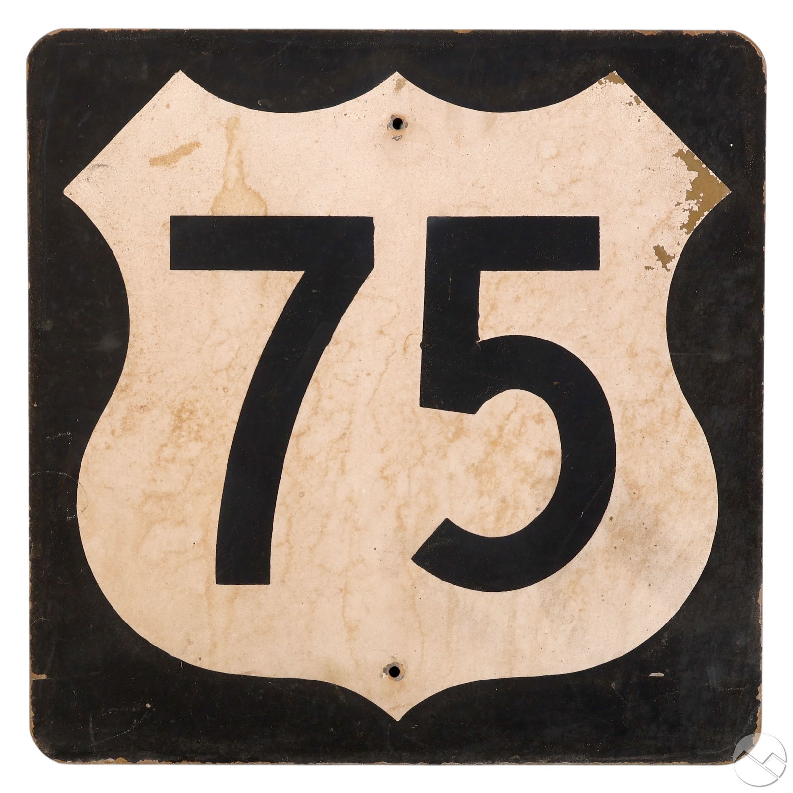 Vintage US Route 75 Road Metal Highway Shield Sign