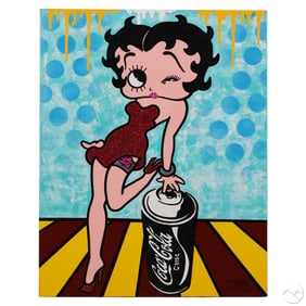 Jozza Jesus b1958 "Shiny Girl" Betty Boop Painting