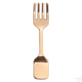 14k Yellow Gold Cartier Fork Shaped Brooch Pin 4g.