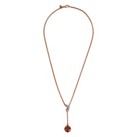 18k David Yurman Citrine Diamond Y Necklace 28.5g.