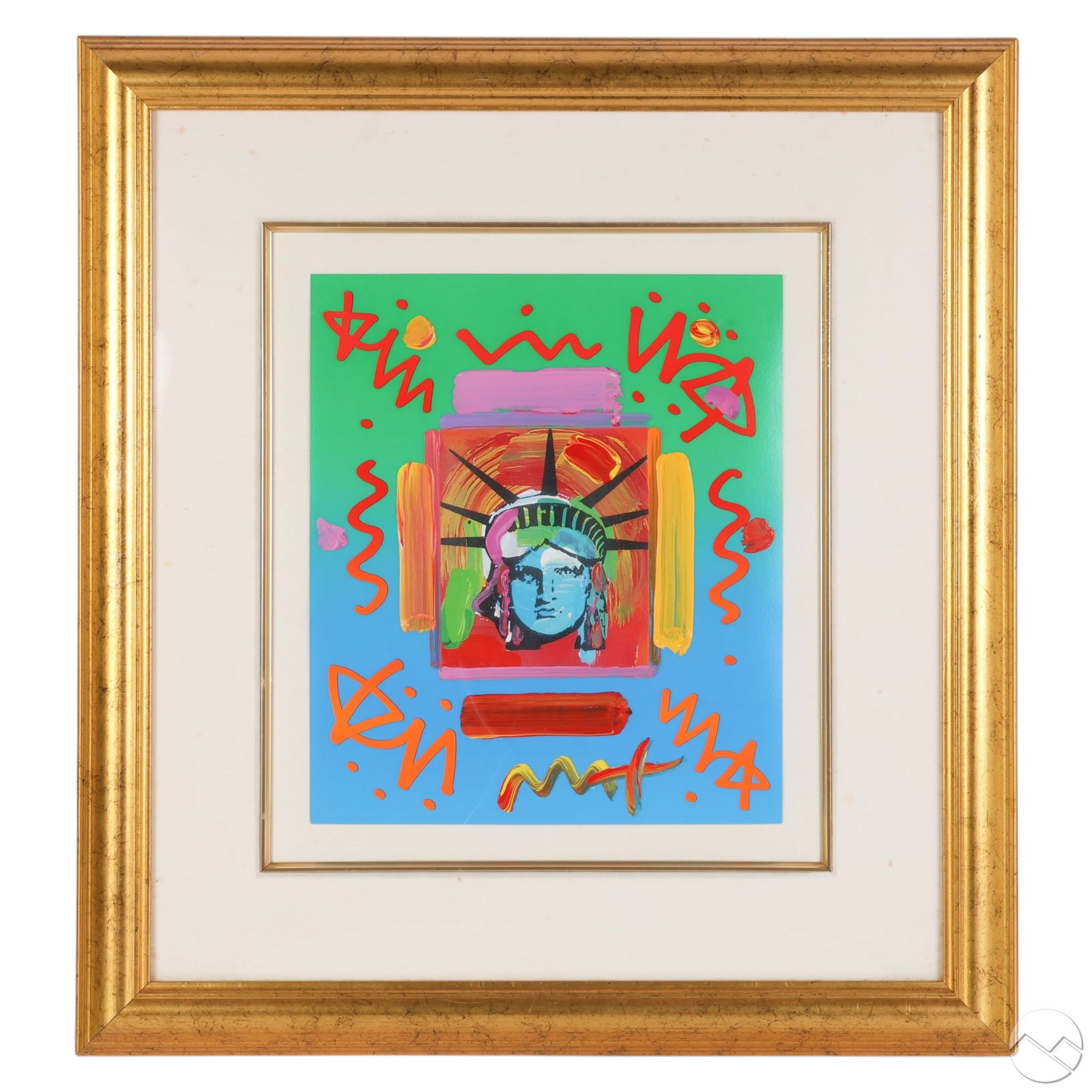 Peter Max Mixed Media "Liberty Head II" Collage (1 of 6)