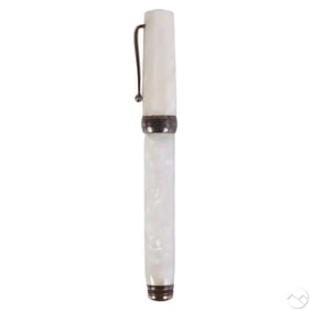 Montegrappa Sterling and White Pearl Celluloid Pen