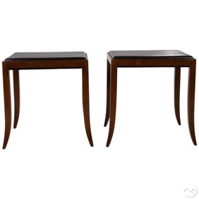 Art Deco Moderne Style Makassar Inlaid Side Tables
