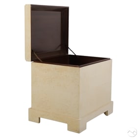 Karl Springer Designer Shagreen Storage Box Table