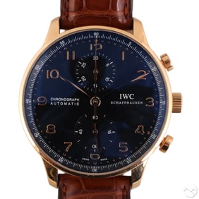 18K Gold IWC Schaffhausen Chronograph Wristwatch