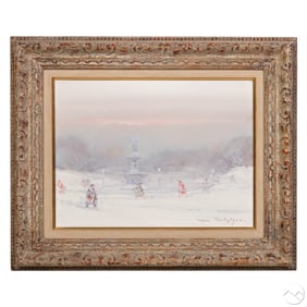 Johann Berthelsen 1883-1972 Central Park Painting