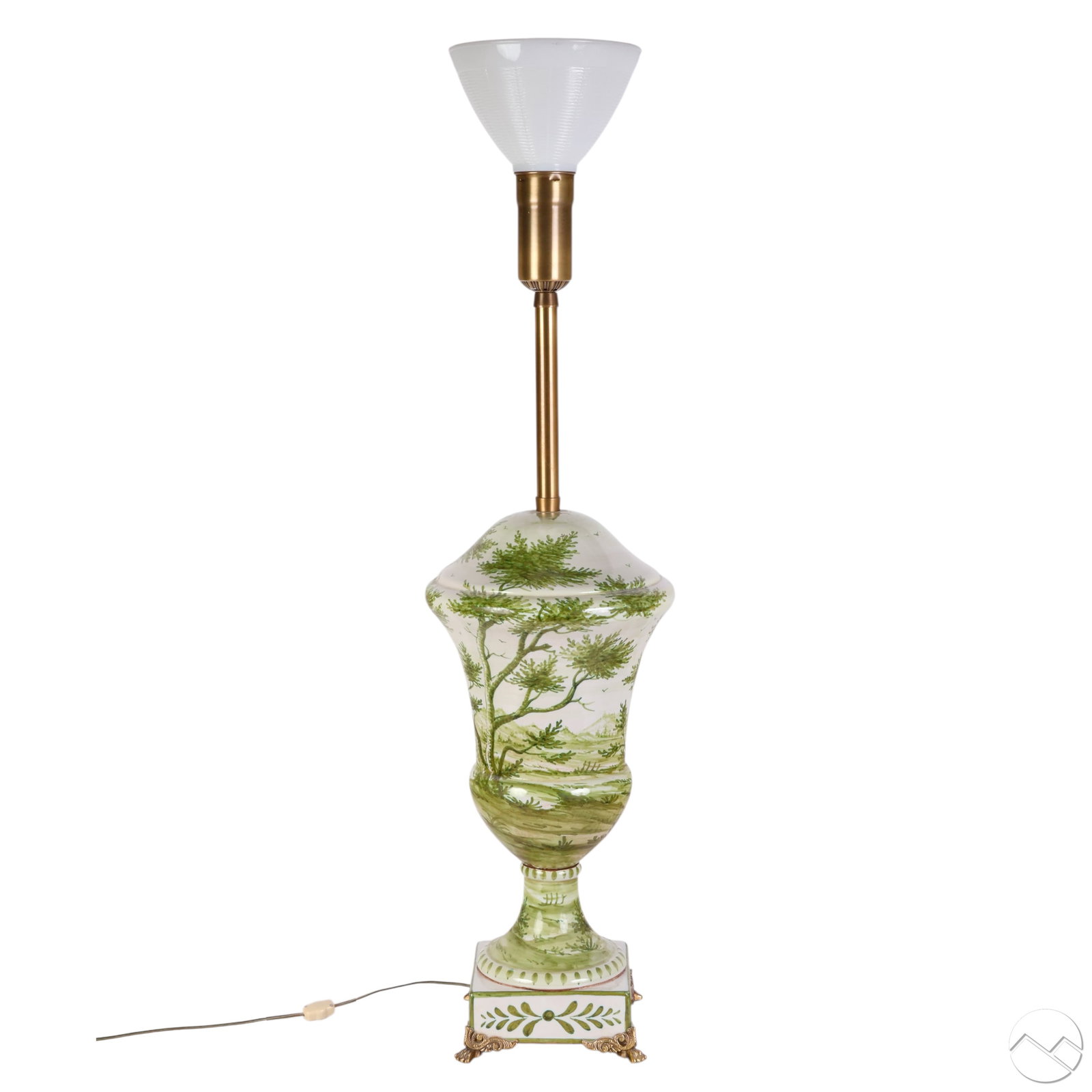 Marbro Italian Majolica Handpainted Urn Table Lamp (1 of 10)