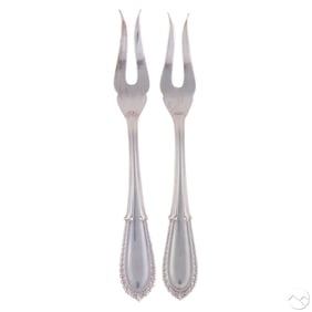 Buccellati Silver Villa D'Este Meat Fork 2pc 356g.