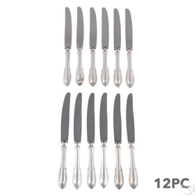 Buccellati 925 & Steel Villa D'Este Knife 12pc SET