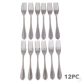 Buccellati Silver Villa D'Este Fork 12pc SET 625g.