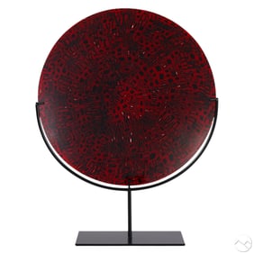 Venini Italy Murrine Glass Charger Plate w/ Stand