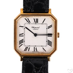 Chopard 18k Yellow Gold Swiss Octagonal Wristwatch