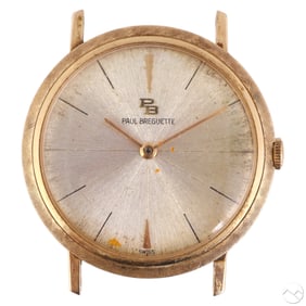 14k Gold Paul Bregutte Mechanical Mens Watch Head