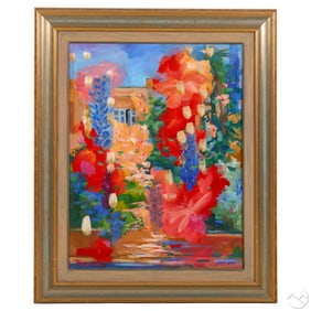 Yoram Raanan b.1953 Floral Impressionist Painting