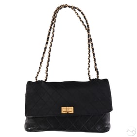 Chanel Black Reissue Foldover Shoulder Bag Purse