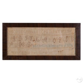 1831 American School Needlepoint Alphabet Sampler