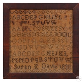Susan E. Davis 1830 Alphabet Needlepoint Sampler