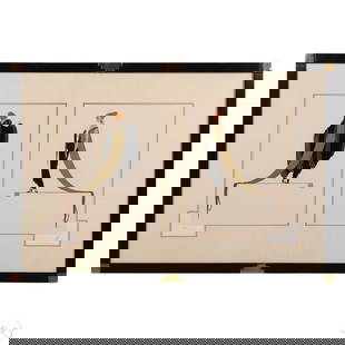 Erte 1892-1990 Ready for the Ball Serigraph SIGNED: Erte (Romain de Tirtoff, Russian/French, 1892-1990), Ready for the Ball, a limited edition diptych serigraph in classic Art Deco style. Features elongated female figures in theatrical costume poses, a