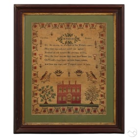 19C Caroline Bruner Alphabet Needlepoint Sampler
