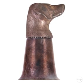 English Sterling Hunting Dog Head Stirrup Cup 318g