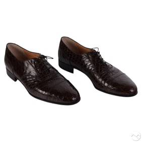 Salvatore Ferragamo PR Crocodile Oxford Shoes 9.5D