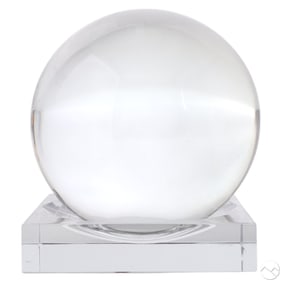 Baccarat Large Sirius Sphere Crystal Ball & Stand