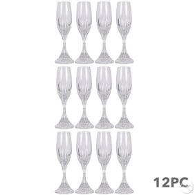 Baccarat Crystal Massena Fluted Champagne 12pc SET