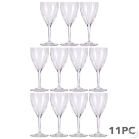 Baccarat Genova Tall Water Goblets 7.5" 11pc SET