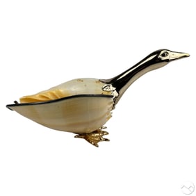 Gabriella Binazzi 20C. Silver Shell Bird Sculpture