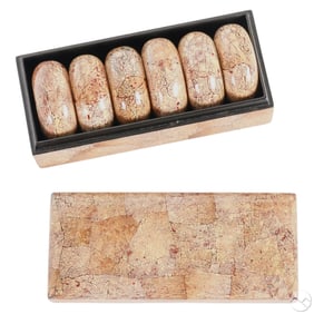 Coconut Shell Napkin Rings SET with Matching Box