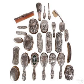 Collection of Sterling Vanity Brushes ESTATE LOT