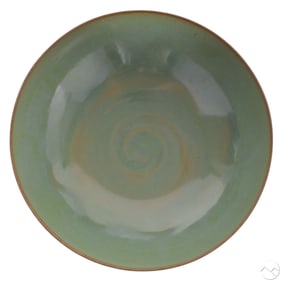 Gertrud and Otto Natzler Green Glaze Pottery Bowl