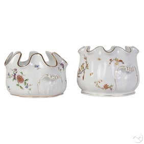 Ginori Italian Porcelain Cache Pot Planter 2pc LOT