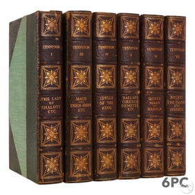 Alfred Lord Tennyson 1926 Literary Works 6 Volumes