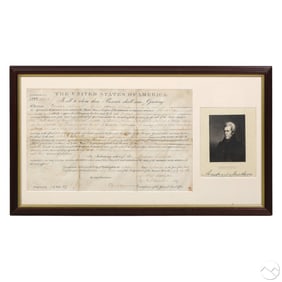 Andrew Jackson 1833 Autographed Land Documentation