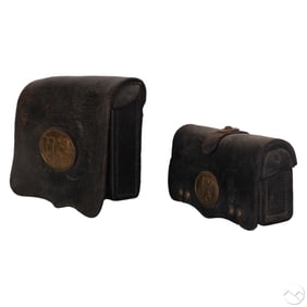 Civil War Military Issue Leather Cartridge Box LOT