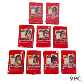 1990-1991 NBA Sealed Basketball Card Boxes 9pc LOT