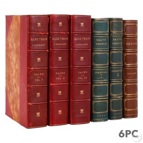 Mark Twain Biography Venetian History Book 6pc LOT
