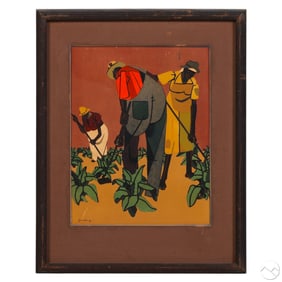 Robert Gwathmey 1903-1988 Field Workers Silkscreen