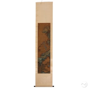 Chinese Hand Painted Scroll by Lan Ying 1585-1664
