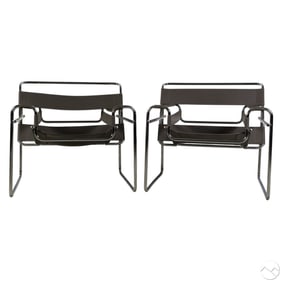 Pair of Marcel Breuer Wassily Style Italian Chairs