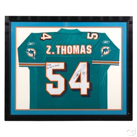 Zach Thomas # 54 Miami Dolphins Jersey SIGNED