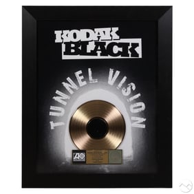 Kodak Black Tunnel Vision Gold RIAA Award Plaque