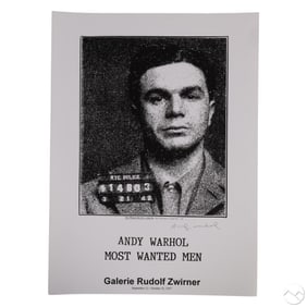 Andy Warhol Most Wanted Men Silkscreen #1 SIGNED