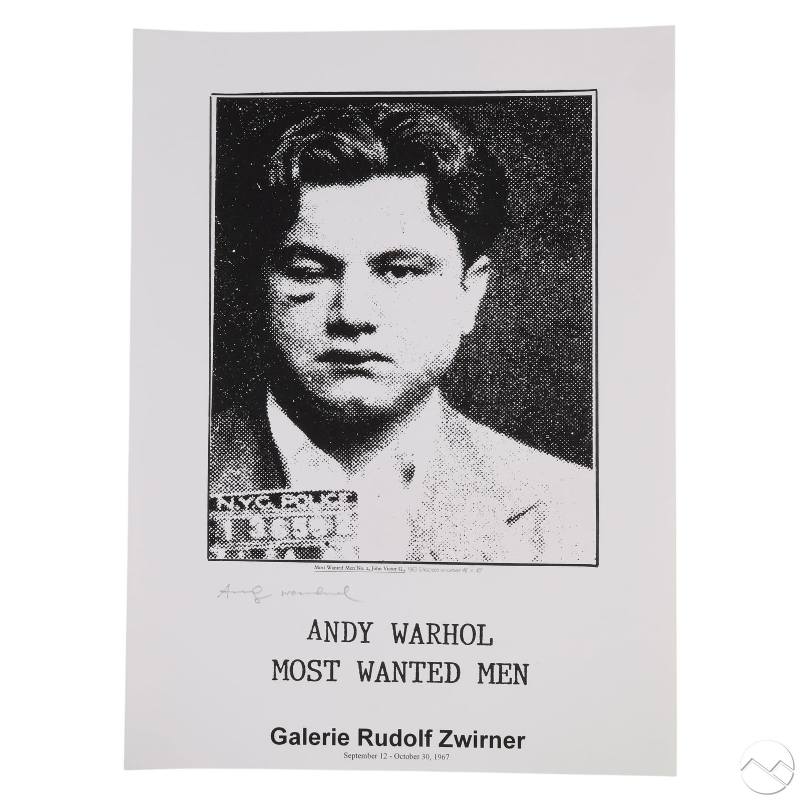 Andy Warhol Most Wanted Men Silkscreen #2 SIGNED (1 of 4)