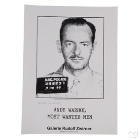 Andy Warhol Most Wanted Men Silkscreen #5 SIGNED