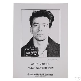 Andy Warhol Most Wanted Men Silkscreen #11 SIGNED